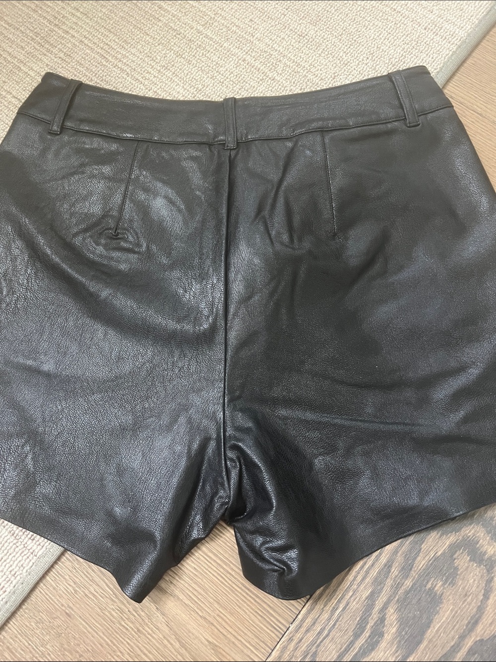Commando Black Faux Leather High-Rise Shorts - Picture 3 of 3